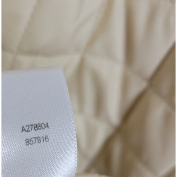 Wonder Womens Jacket Sz 24 White Puff Teddy Quilted Collared Winter Long Sleeve - Picture 6 of 10